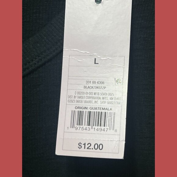 Wild Fable - Women's Long Sleeve Crew Neck T-Shirt - Black - Large - Picture 8 of 13